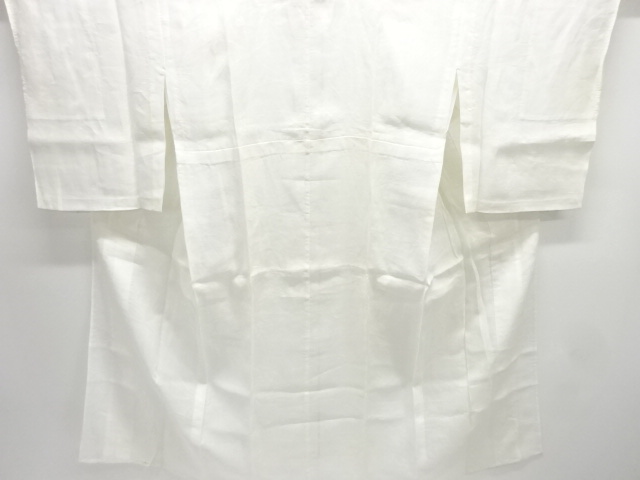 アンティーク　本麻　透かし織　枝葉模様長襦袢